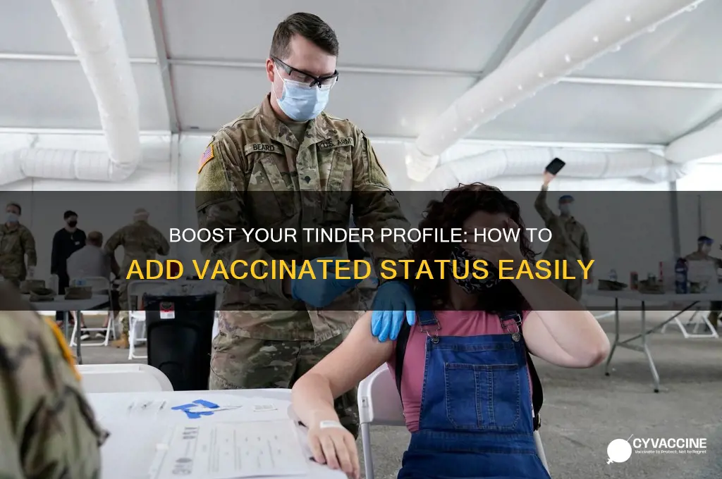 how to add vaccinated on tinder