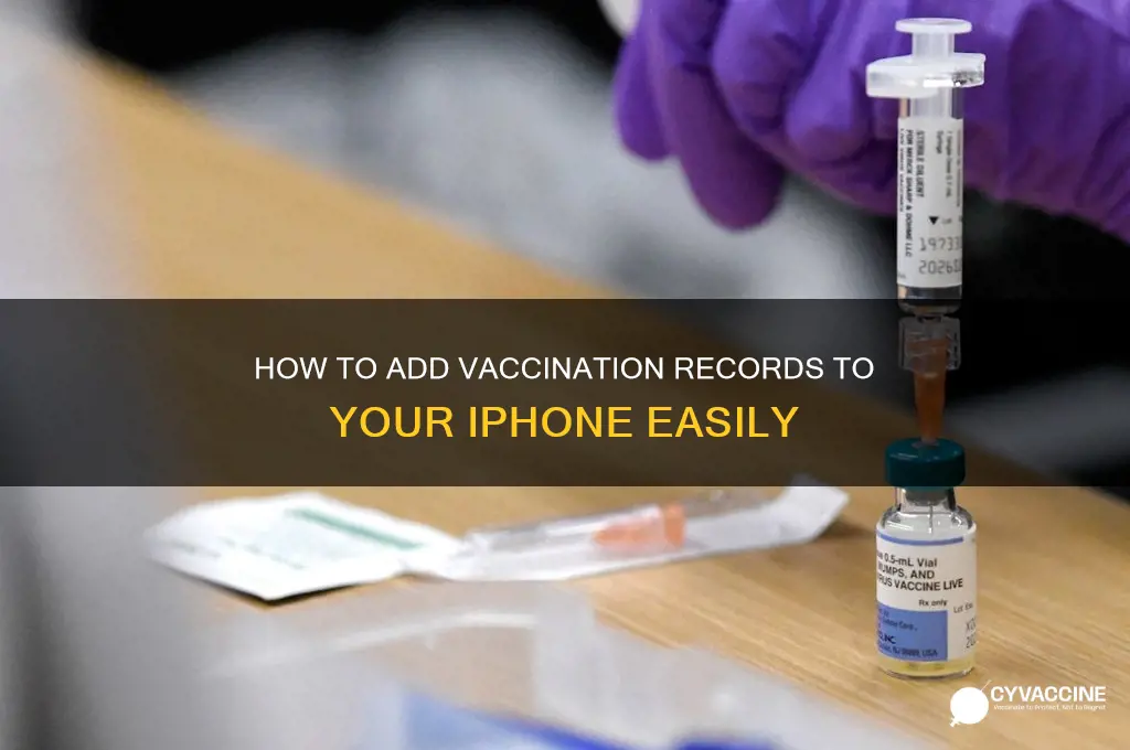 how to add vaccinated to iphone