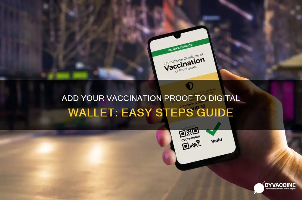 how to add vaccinated to wallet