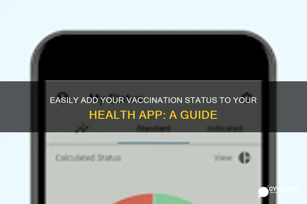 how to add vaccination status to health app