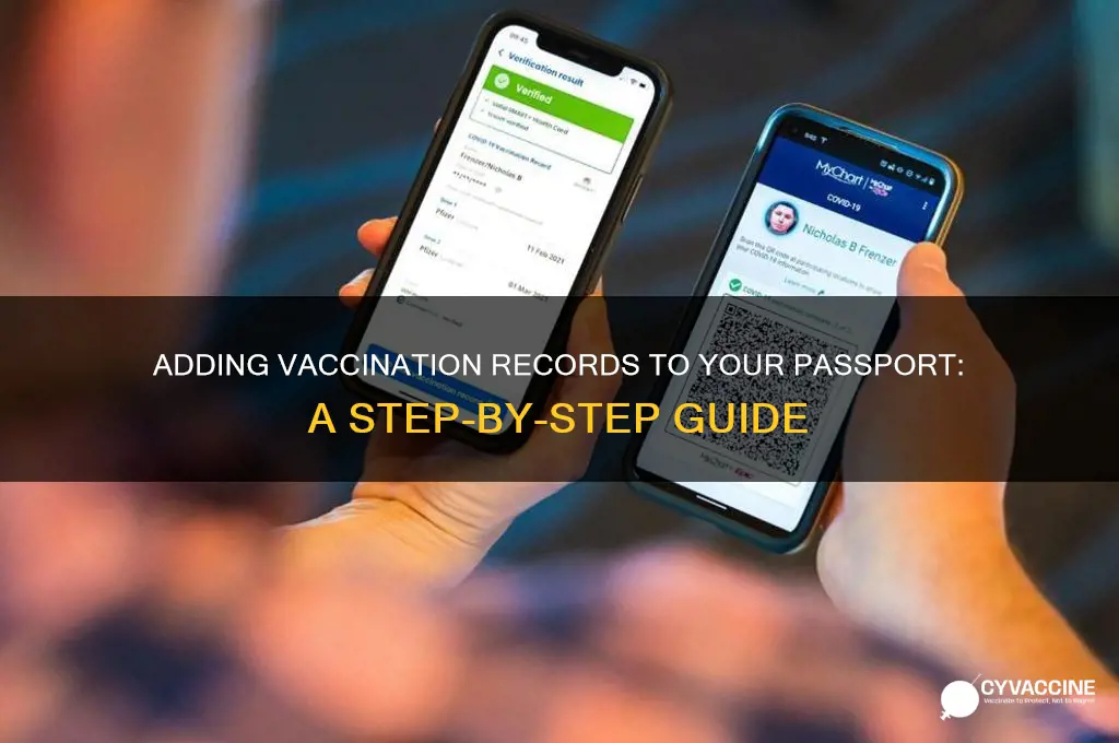 how to add vaccination to passport