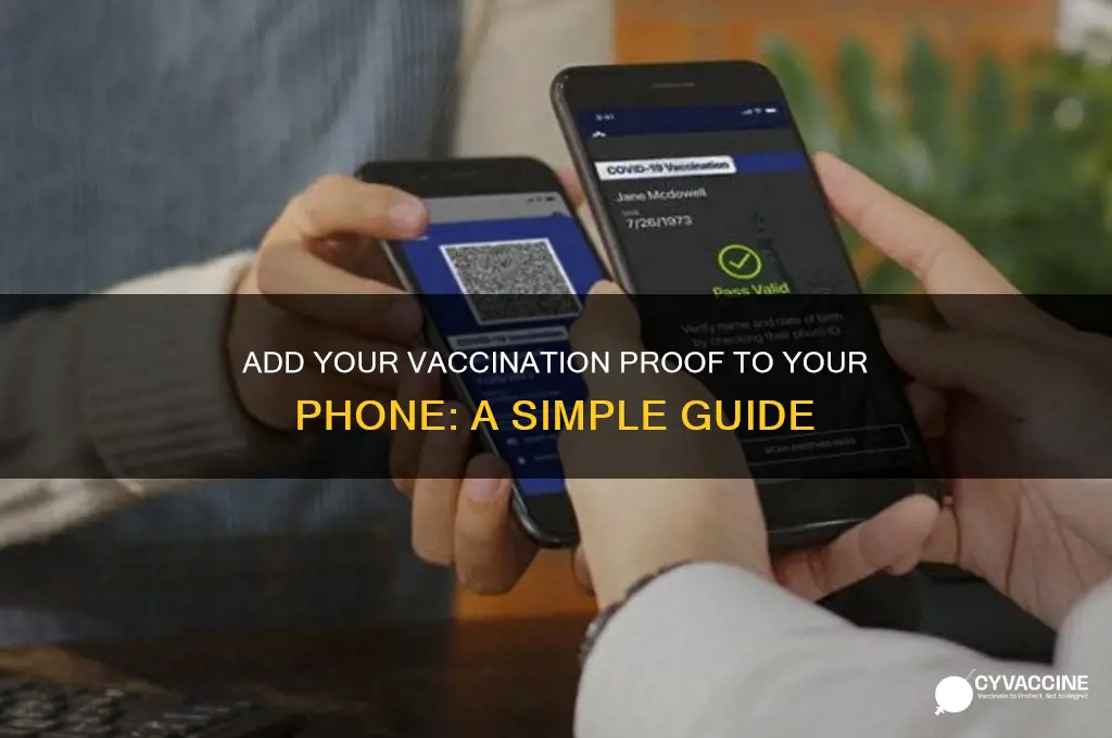 how to add vaccination to phone