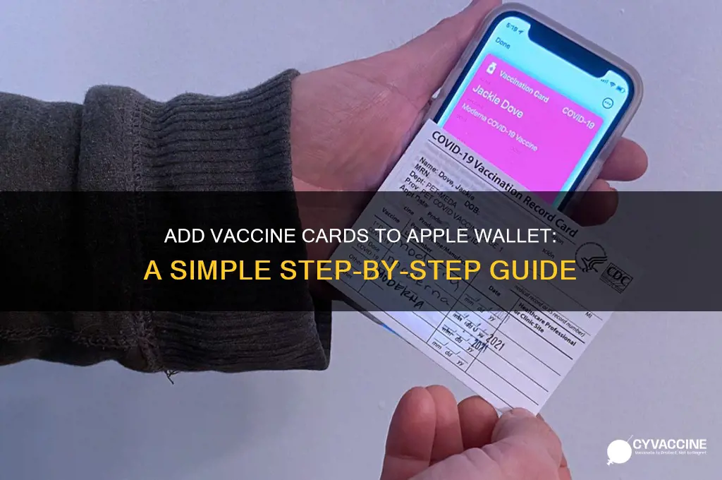 how to add vaccine cars to apple wallet