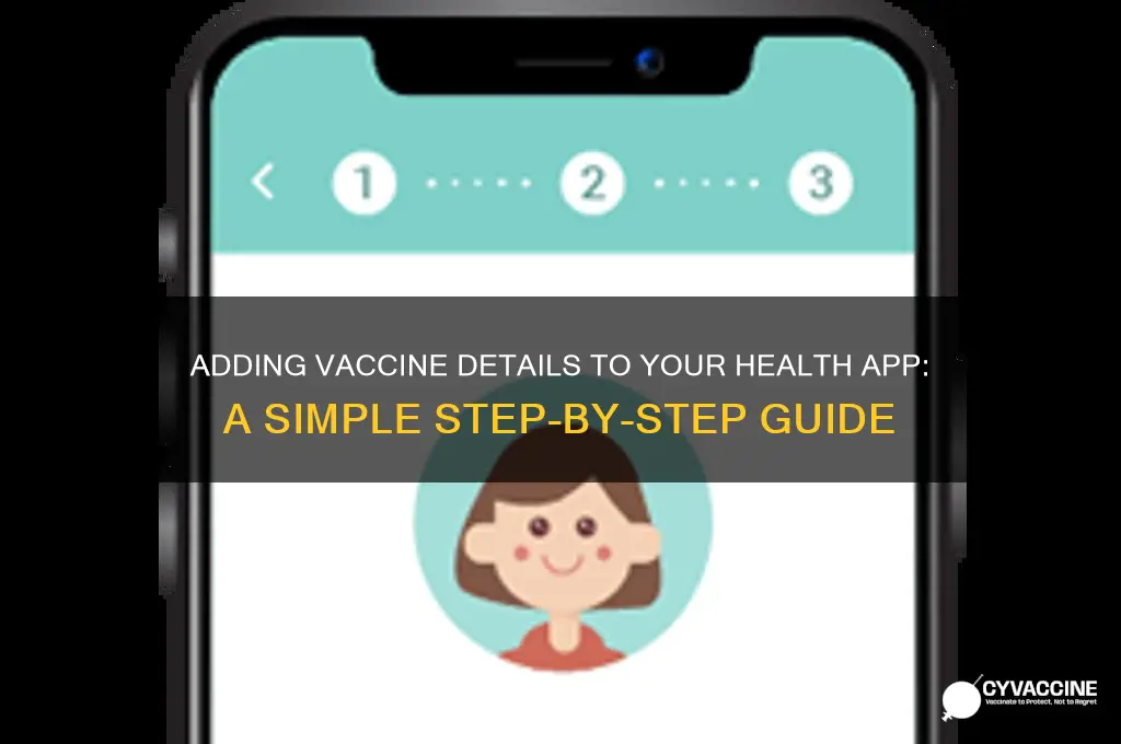 how to add vaccine info to health app