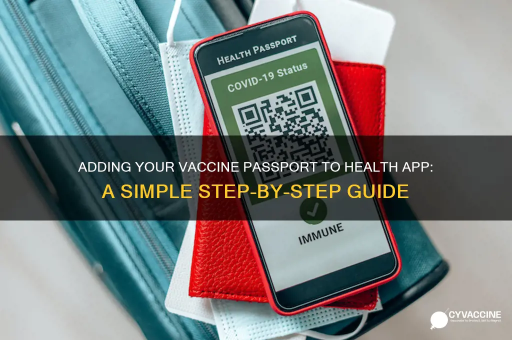 how to add vaccine passport to health app