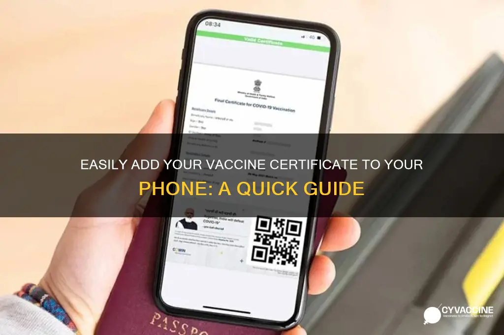 how to add your vaccine to your phone