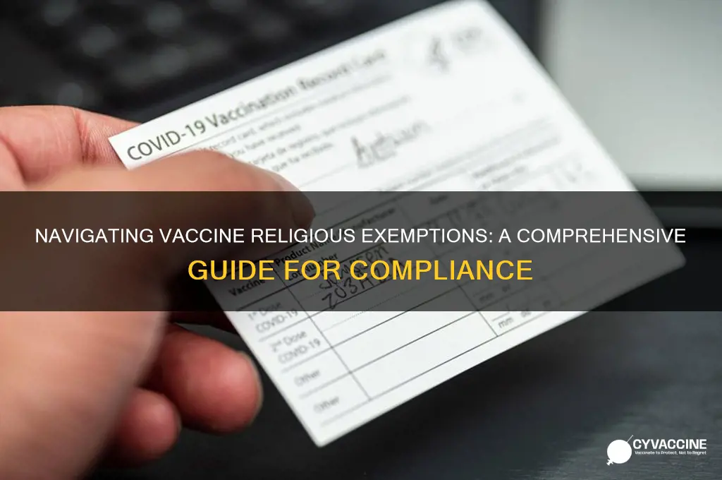 how to address vaccine religious exemption
