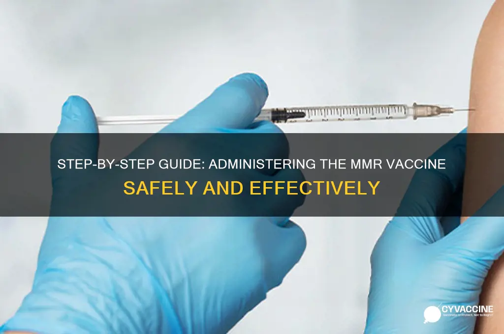 how to administer an mmr vaccine
