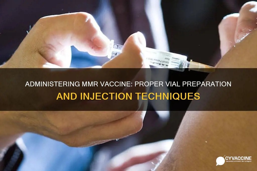 how to administer mmr vaccine inject air into vial