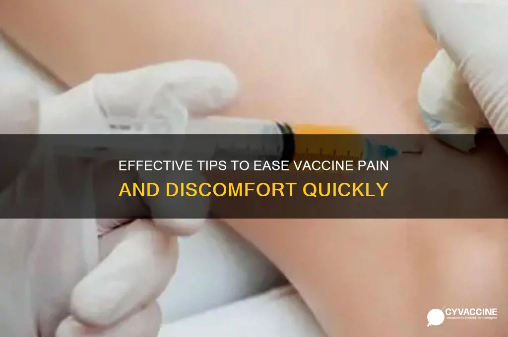 how to alleviate pain from vaccine