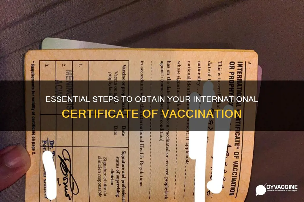 how to apply for international certificate of vaccination