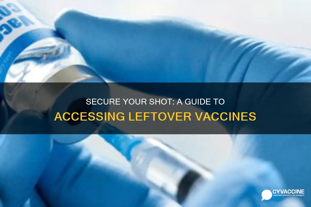 how to apply for leftover vaccines