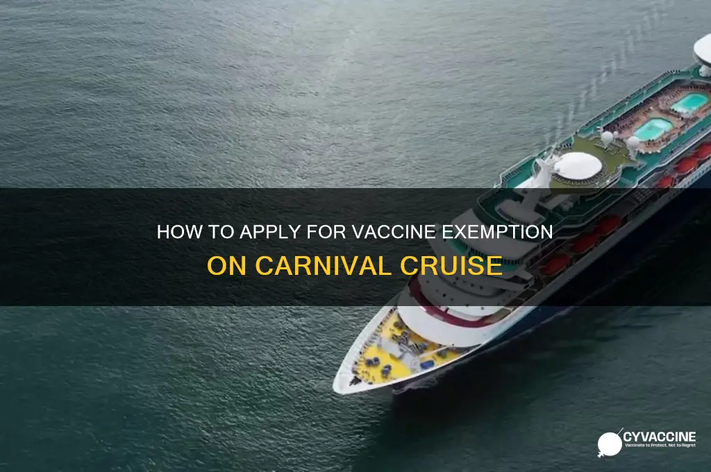 how to apply for vaccine exemption on carnival cruise