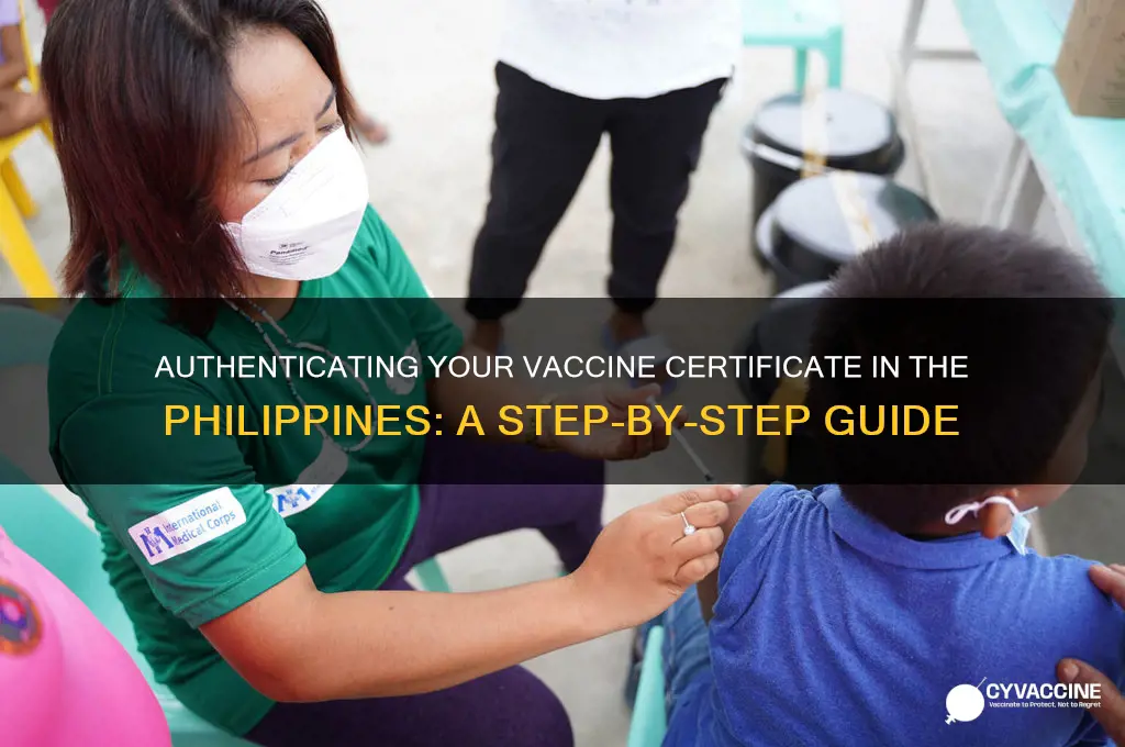 how to authenticate vaccine certificate philippines