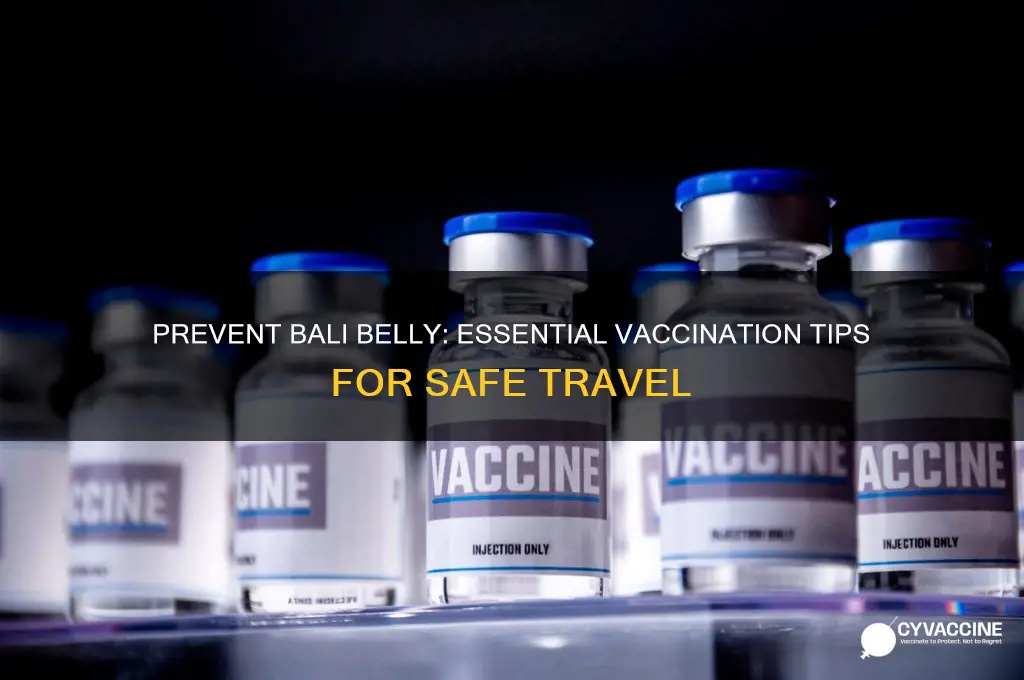how to avoid bali belly vaccination