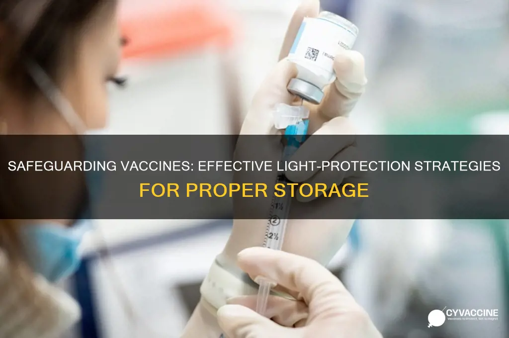 how to avoid exposing vaccines to light when storing