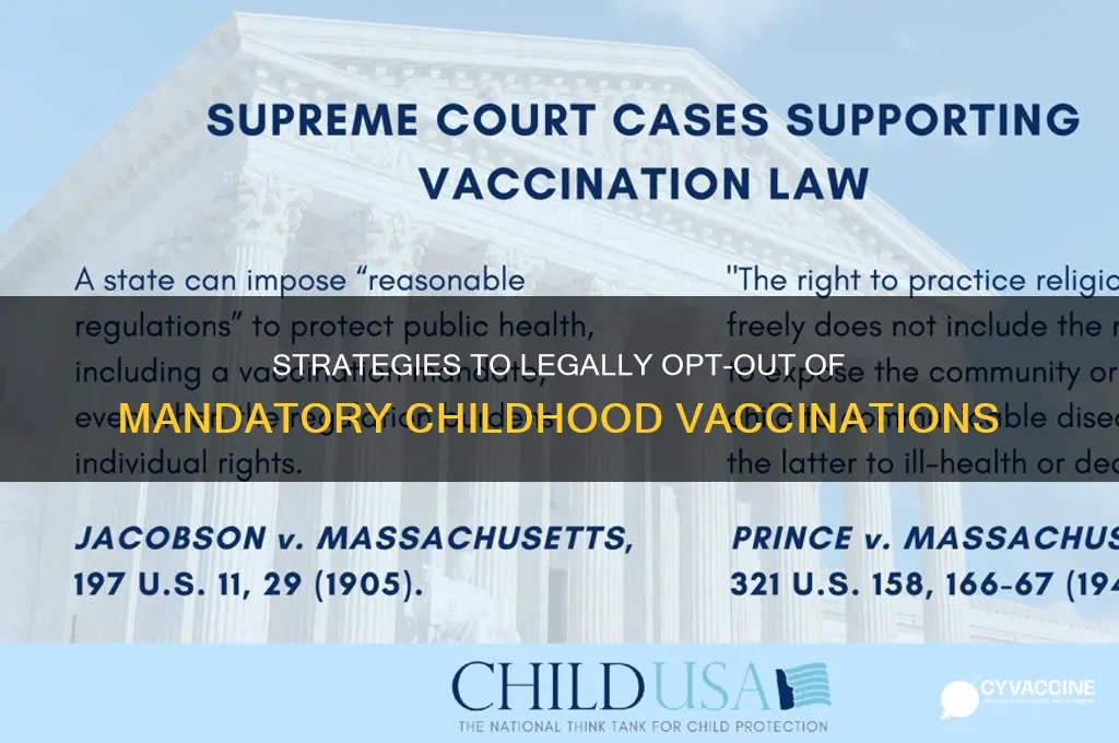 how to avoid the vaccination obligatory for children
