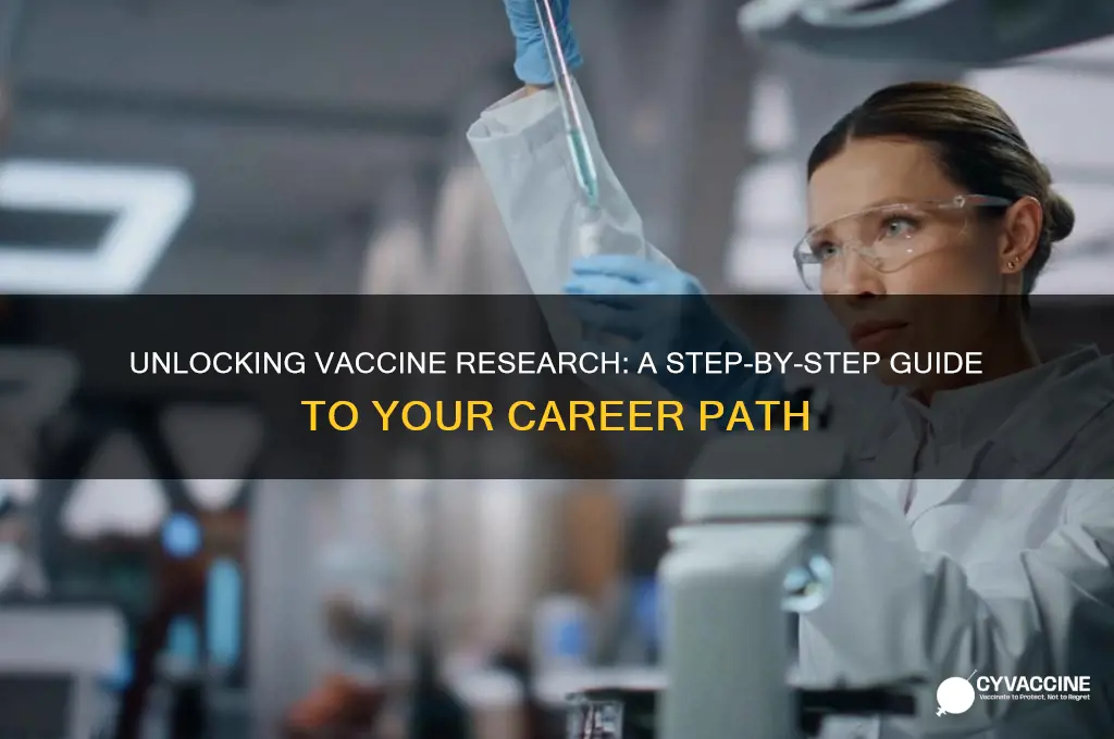 how to become a vaccine researcher