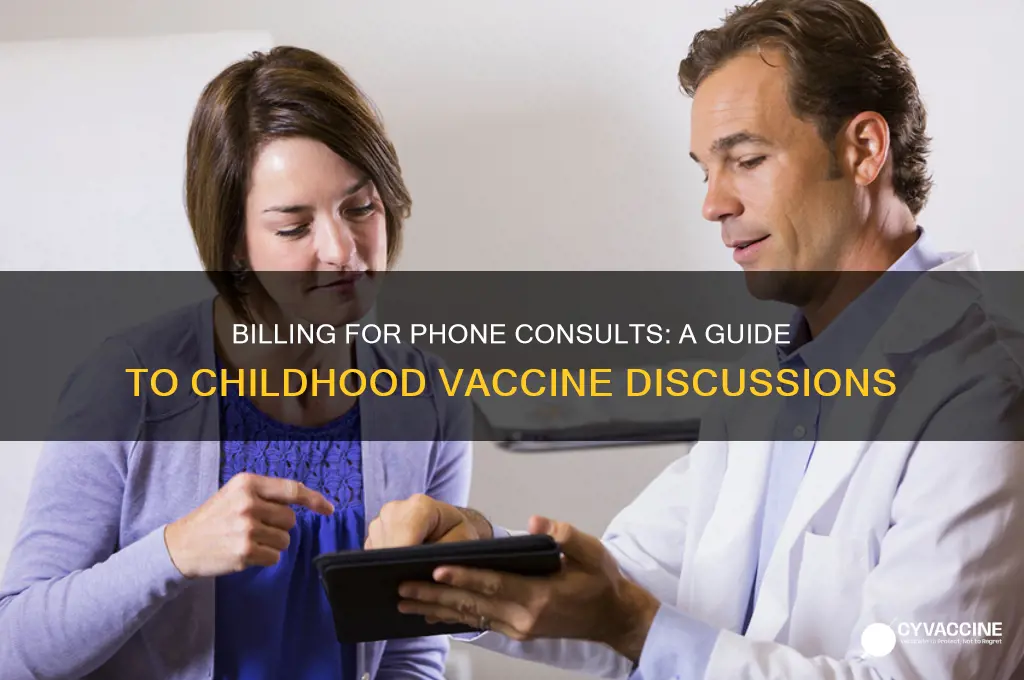 how to bill for a phone consult about chilhood vaccines