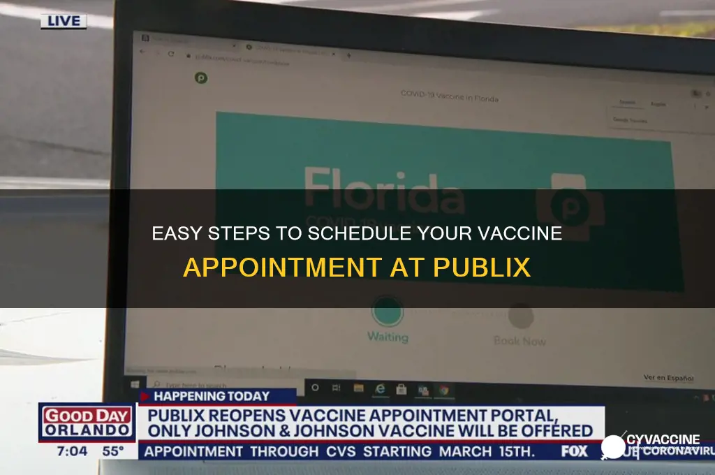 how to book a vaccine appointment at publix