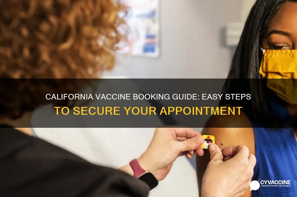 how to book vaccine appointment california