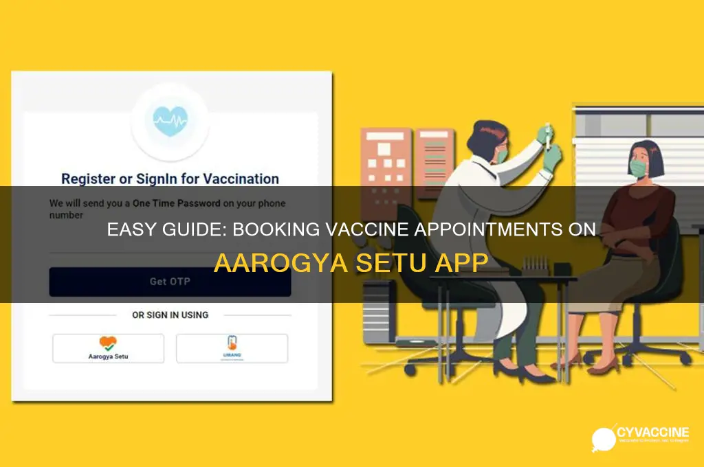 how to book vaccine appointment on aarogya setu