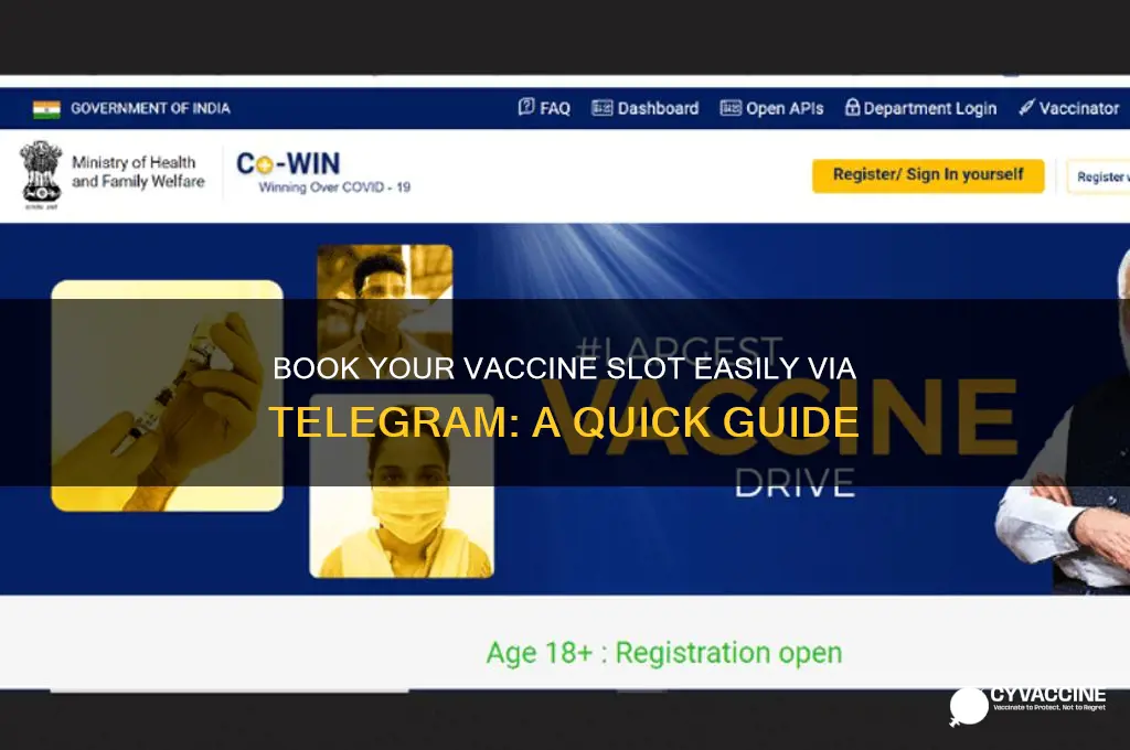 how to book vaccine slot telegram