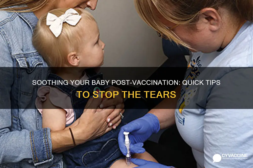 how to calm a crying baby after vaccination