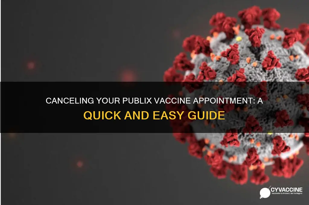 how to cancel a vaccine appointment at publix