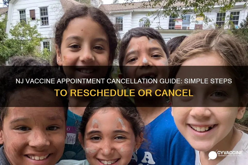 how to cancel a vaccine appointment in nj