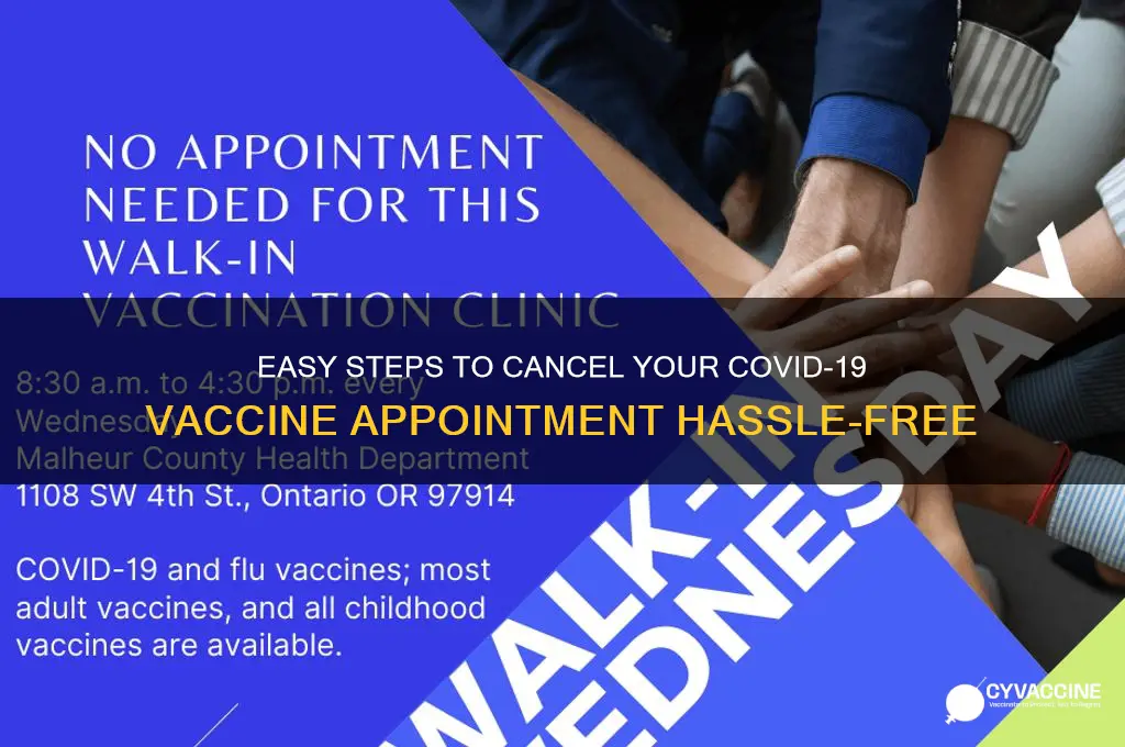 how to cancel corona vaccine appointment