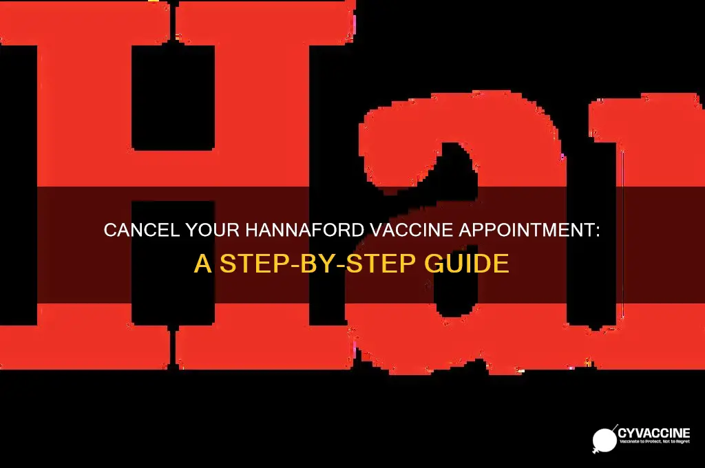 how to cancel hannaford vaccine appointment