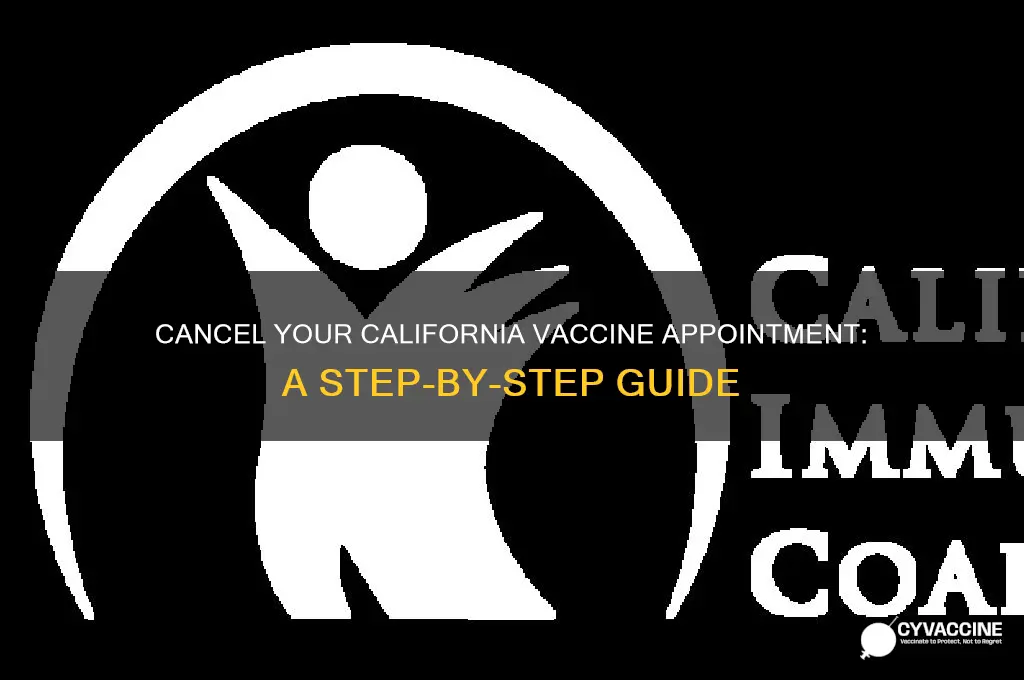 how to cancel vaccine appointment california