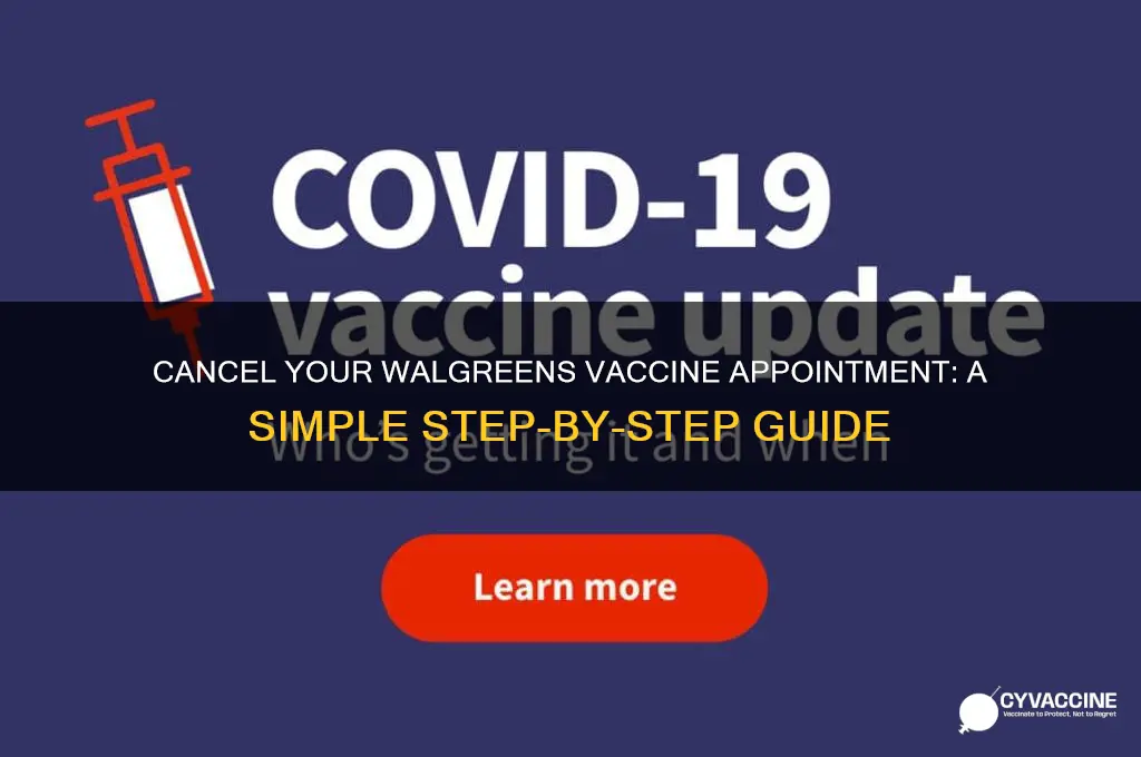 how to cancel vaccine appointment walgreens