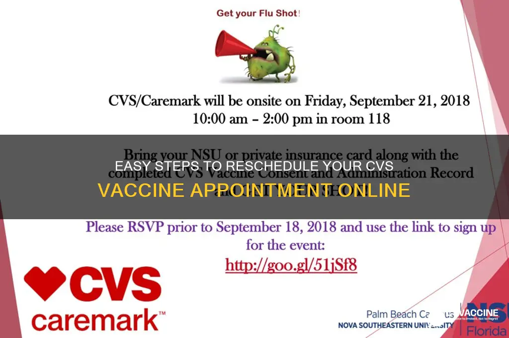 how to change cvs vaccine appointment