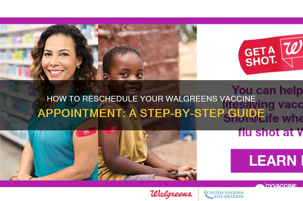 how to change vaccine appointment walgreens