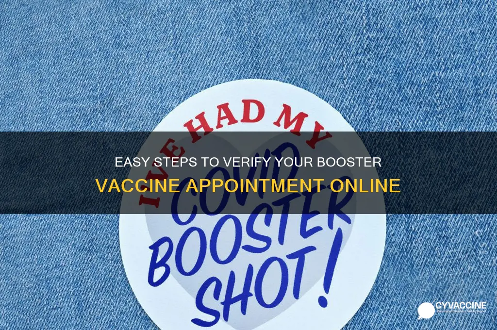 how to check booster vaccine appointment