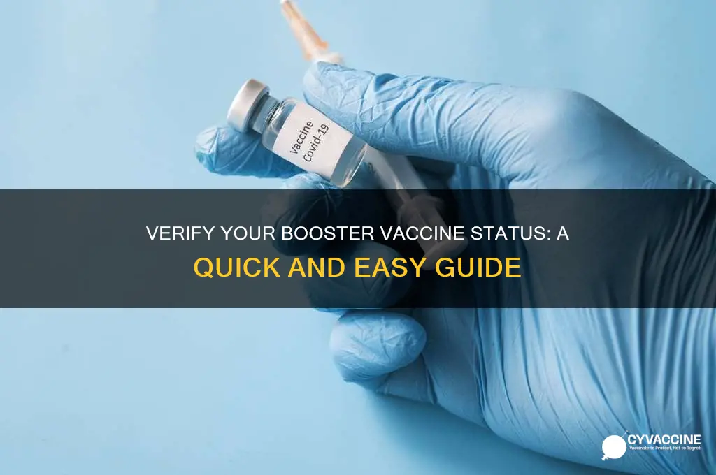 how to check booster vaccine status