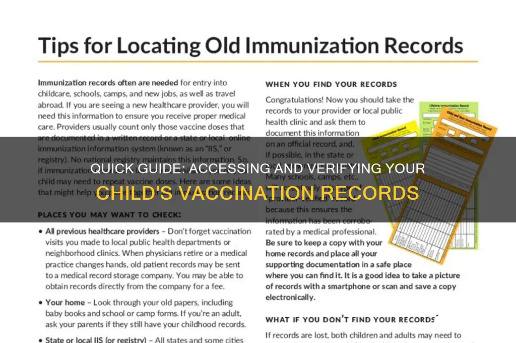 how to check child vaccination records