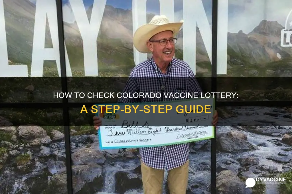 how to check colorado vaccine lottery