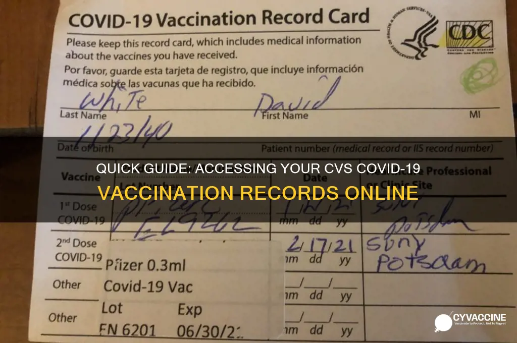 how to check cvs vaccine record