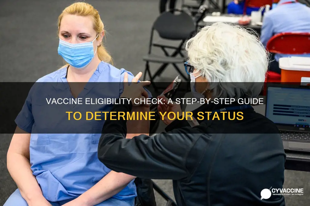 how to check eligibility for vaccine