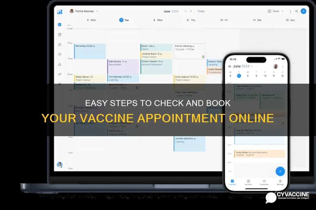 how to check for vaccine appointment