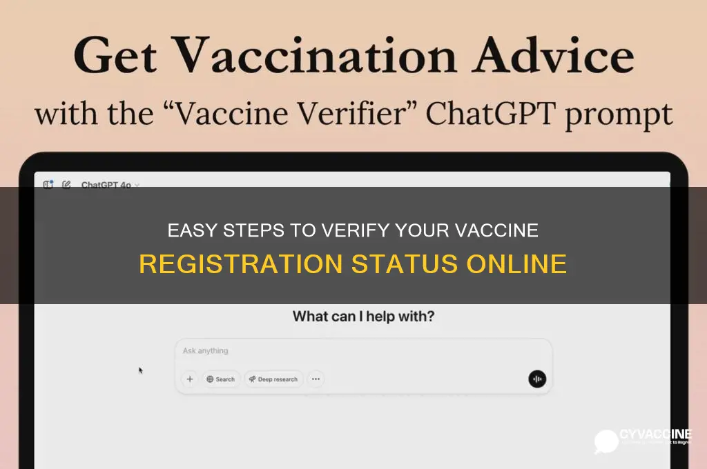 how to check for vaccine registration