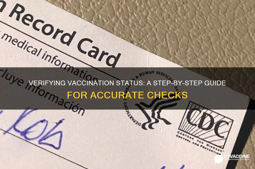 how to check if someone vaccinated