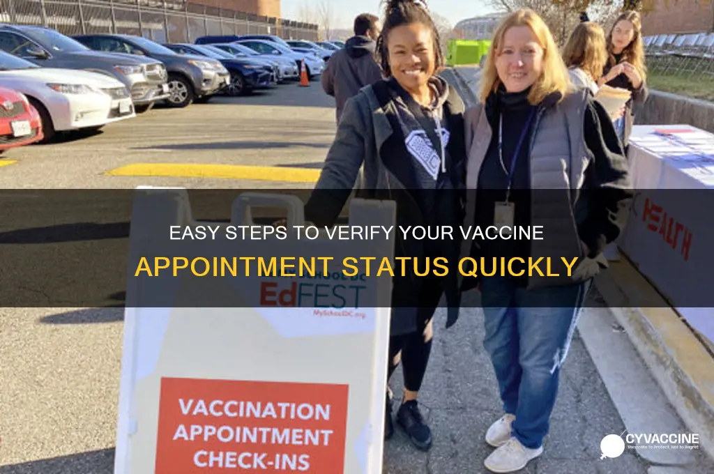 how to check if you have a vaccine appointment