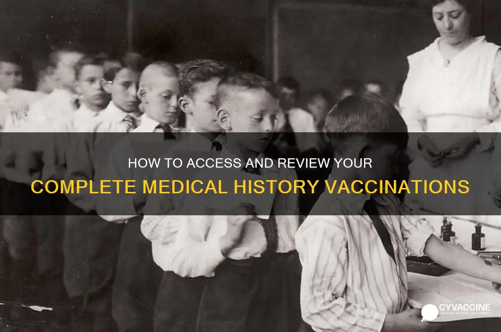 how to check medical history vaccinations