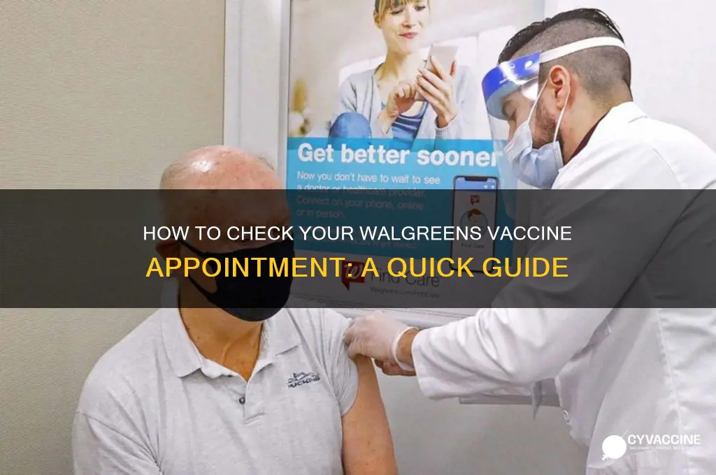 how to check vaccine appointment walgreens