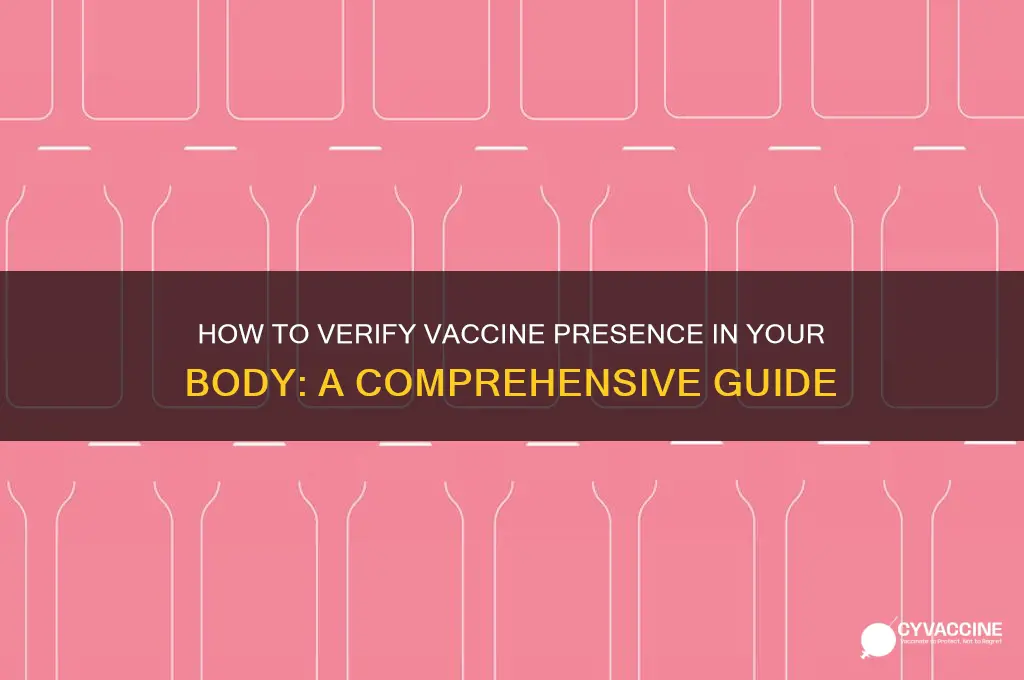 how to check vaccine in body