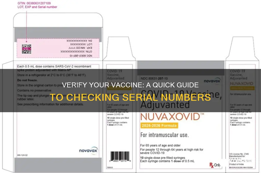 how to check vaccine serial number